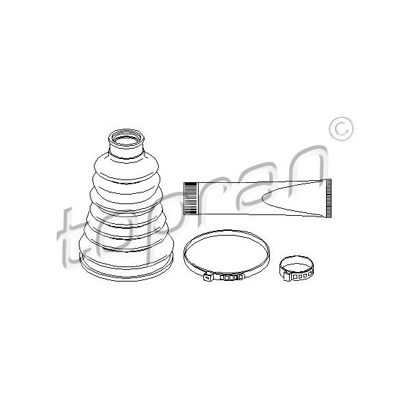 Слика на Комплет манжетна за зглоб на тркало TOPRAN 700 370 за Renault Clio 2 1.9 dTi (B/CB0U) - 80 коњи дизел