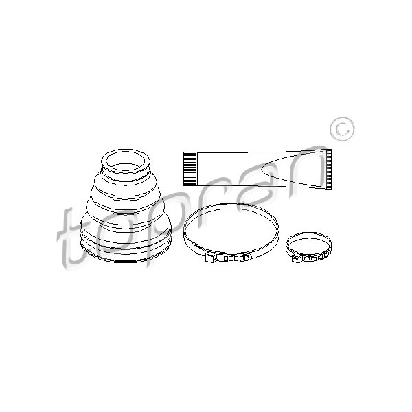 Слика на Комплет манжетна за зглоб на тркало TOPRAN 721 153