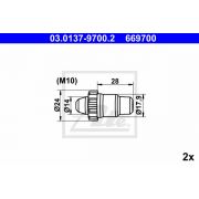 Слика 1 на комплет осигурачи, гуртни за рачна сопирачка ATE adjusting nut 03.0137-9700.2