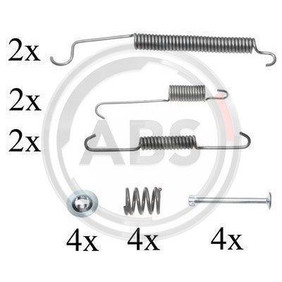 Слика на комплет осигурачи, сопирачки гуртни A.B.S. 0830Q за Renault Clio 2 1.5 dCi (B/CB3N) - 84 коњи дизел