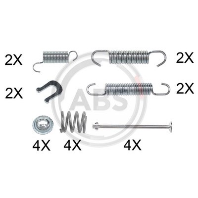 Слика на комплет осигурачи, сопирачки гуртни A.B.S. 0870Q за Toyota Land Cruiser (J7) 3.4 D (BJ70_V, BJ73_) - 95 коњи дизел