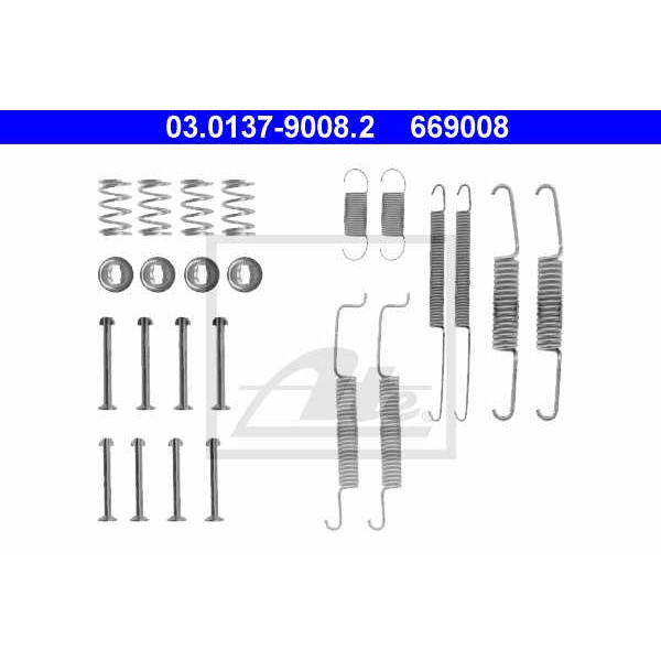 Слика на комплет осигурачи, сопирачки гуртни ATE 03.0137-9008.2 за VW Scirocco (53B) 1.6 - 72 коњи бензин