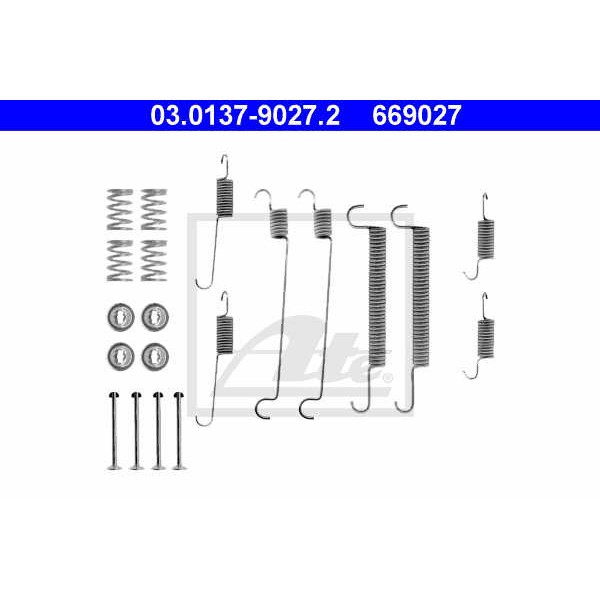 Слика на комплет осигурачи, сопирачки гуртни ATE 03.0137-9027.2 за Renault 21 Hatchback 2.1 Turbo-D (B486, B488, B48V) - 88 коњи дизел