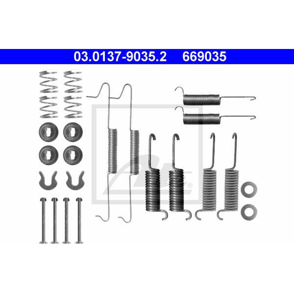 Слика на комплет осигурачи, сопирачки гуртни ATE 03.0137-9035.2 за VW Transporter T3 Platform 1.9 - 78 коњи бензин