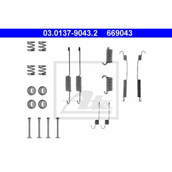 Слика на комплет осигурачи, сопирачки гуртни ATE 03.0137-9043.2 за Ford Escort 4 Convertible (ALF) 1.6 i - 102 коњи бензин