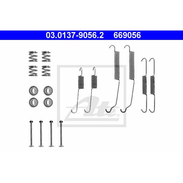 Слика на комплет осигурачи, сопирачки гуртни ATE 03.0137-9056.2 за Renault 19 Hatchback 1.7 (B/C53C) - 90 коњи бензин