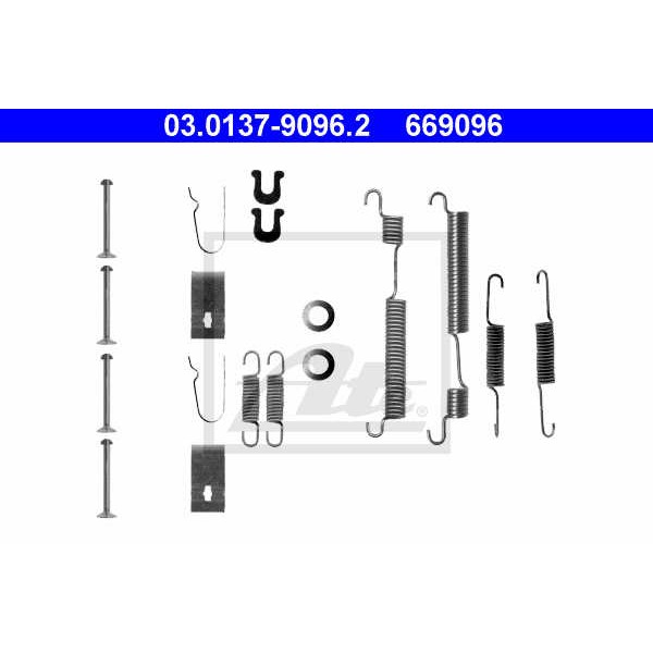 Слика на комплет осигурачи, сопирачки гуртни ATE 03.0137-9096.2 за Honda Civic 3 Hatchback (AL,AJ,AG,AH) 1.5 GTI (AH) - 90 коњи бензин