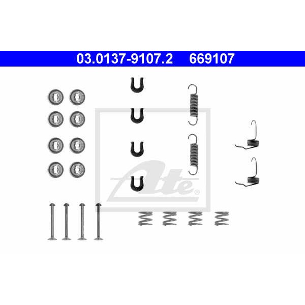 Слика на комплет осигурачи, сопирачки гуртни ATE 03.0137-9107.2 за Mitsubishi Lancer 3 (C1A,C6A) 1.8 Diesel (C14AS) - 58 коњи дизел