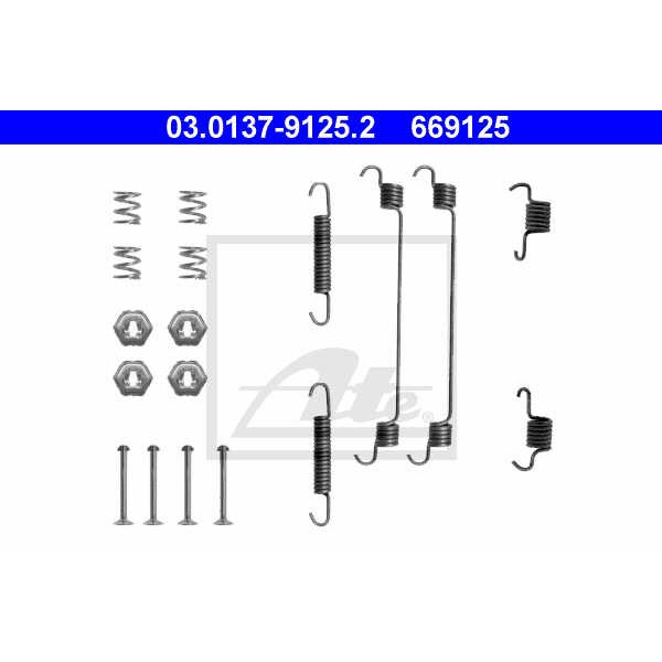 Слика на комплет осигурачи, сопирачки гуртни ATE 03.0137-9125.2 за Alfa Romeo 145 (930) Hatchback 1.6 16V T.S. - 112 коњи бензин