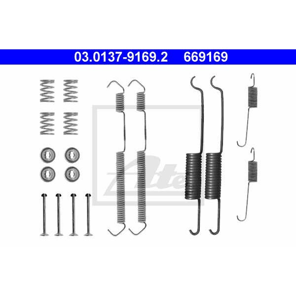 Слика на комплет осигурачи, сопирачки гуртни ATE 03.0137-9169.2 за Peugeot J5 Box (290L) 2.5 TD 4x4 - 95 коњи дизел