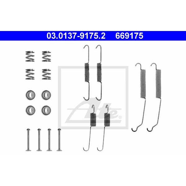 Слика на комплет осигурачи, сопирачки гуртни ATE 03.0137-9175.2 за Citroen ZX N2 1.9 DT - 92 коњи дизел