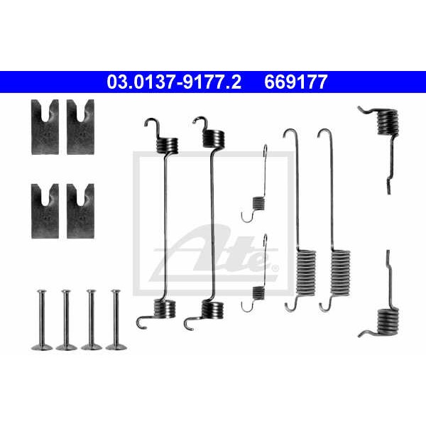 Слика на комплет осигурачи, сопирачки гуртни ATE 03.0137-9177.2 за Ford Escort 7 Saloon (gal,afl) 1.8 TD - 90 коњи дизел