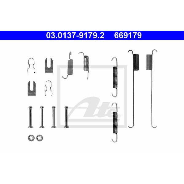 Слика на комплет осигурачи, сопирачки гуртни ATE 03.0137-9179.2 за Fiat Brava 182 1.2 16V 80 - 82 коњи бензин