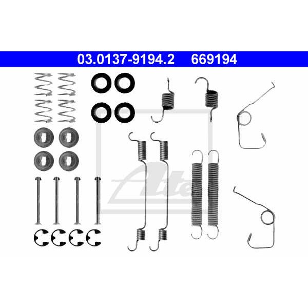 Слика на комплет осигурачи, сопирачки гуртни ATE 03.0137-9194.2 за Ford Transit Platform (E) 1991 2.0 (EME/L/S, ENE/L/S) - 98 коњи бензин