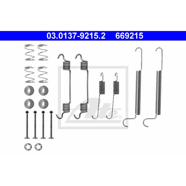 Слика на комплет осигурачи, сопирачки гуртни ATE 03.0137-9215.2 за Opel Astra F Van 1.6 i - 71 коњи бензин