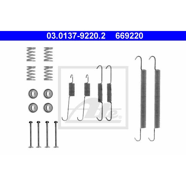 Слика на комплет осигурачи, сопирачки гуртни ATE 03.0137-9220.2 за Peugeot Ranch Box (5) 1.8 D - 58 коњи дизел