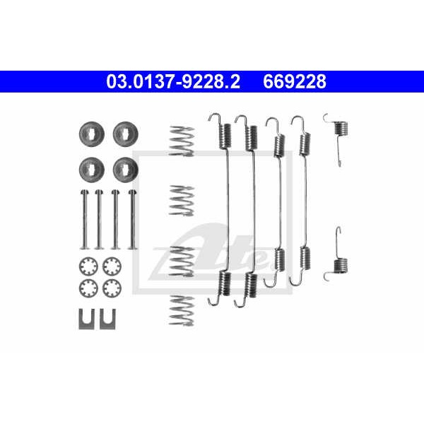 Слика на комплет осигурачи, сопирачки гуртни ATE 03.0137-9228.2 за Nissan Kubistar Box 1.5 dCi - 57 коњи дизел