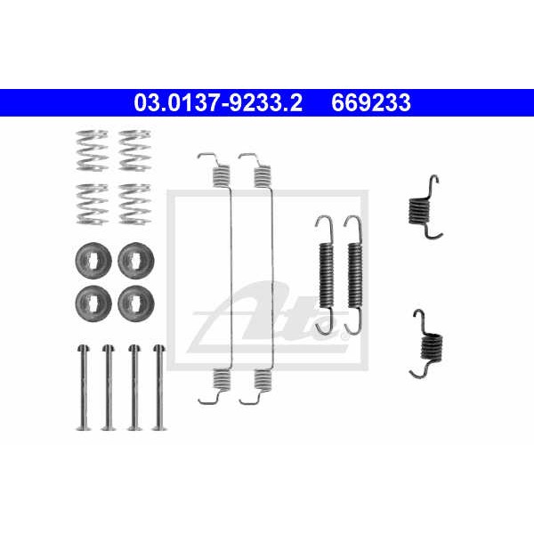 Слика на комплет осигурачи, сопирачки гуртни ATE 03.0137-9233.2 за Nissan Kubistar Box 1.5 dCi - 57 коњи дизел