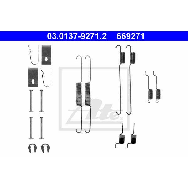 Слика на комплет осигурачи, сопирачки гуртни ATE 03.0137-9271.2 за Daihatsu Charade MK3 G100,G101,G102 1.3 i (G102) - 90 коњи бензин