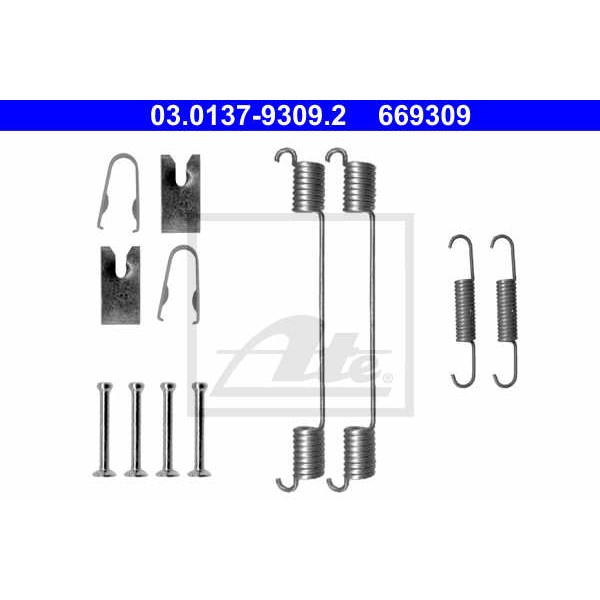 Слика на комплет осигурачи, сопирачки гуртни ATE 03.0137-9309.2 за Fiat Idea 1.8 - 112 коњи бензин