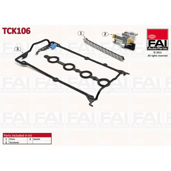 Слика на Комплет погонски ланец FAI AutoParts TCK106