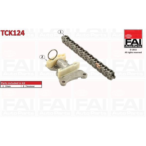 Слика на комплет погонски ланец FAI AutoParts TCK124 за VW Vento 3 Sedan (1K2) 2.0 TFSI - 200 коњи бензин