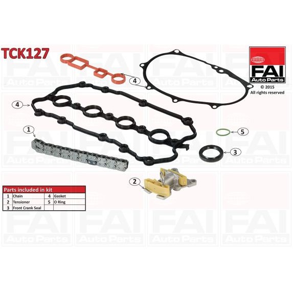 Слика на комплет погонски ланец FAI AutoParts TCK127 за VW Vento 3 Sedan (1K2) 2.0 TFSI - 200 коњи бензин