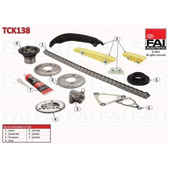 Слика на Комплет погонски ланец FAI AutoParts TCK138