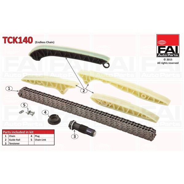 Слика на Комплет погонски ланец FAI AutoParts TCK140