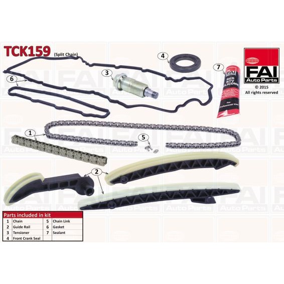 Слика на комплет погонски ланец FAI AutoParts TCK159 за Mercedes B-Class (w245) B 200 CDI (245.208) - 140 коњи дизел