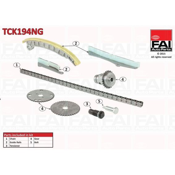 Слика на комплет погонски ланец FAI AutoParts TCK194NG за Fiat Ducato Platform 250 160 Multijet 3,0 D - 158 коњи дизел