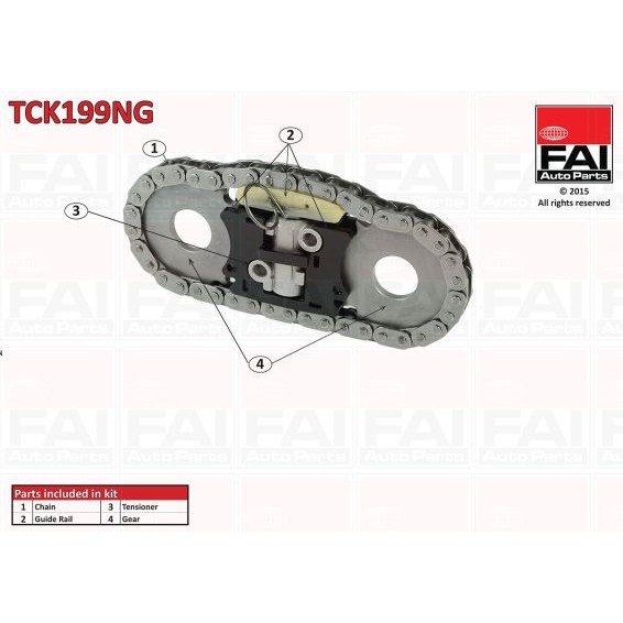 Слика на Комплет погонски ланец FAI AutoParts TCK199NG