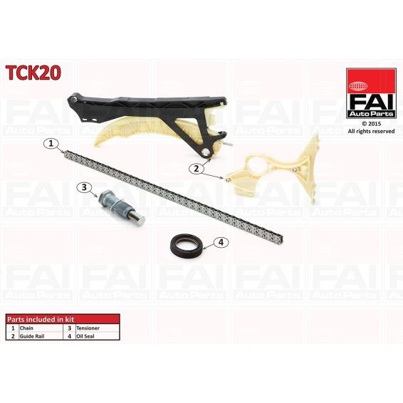 Слика на комплет погонски ланец FAI AutoParts TCK20 за камион DAF 95 FAG 95.360, FAR 95.360, FAS 95.360 - 364 коњи дизел