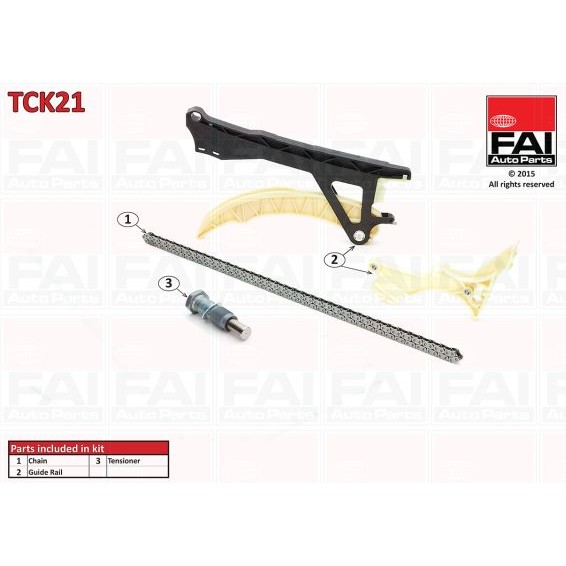 Слика на комплет погонски ланец FAI AutoParts TCK21 за BMW X3 E83 2.0 i - 150 коњи бензин