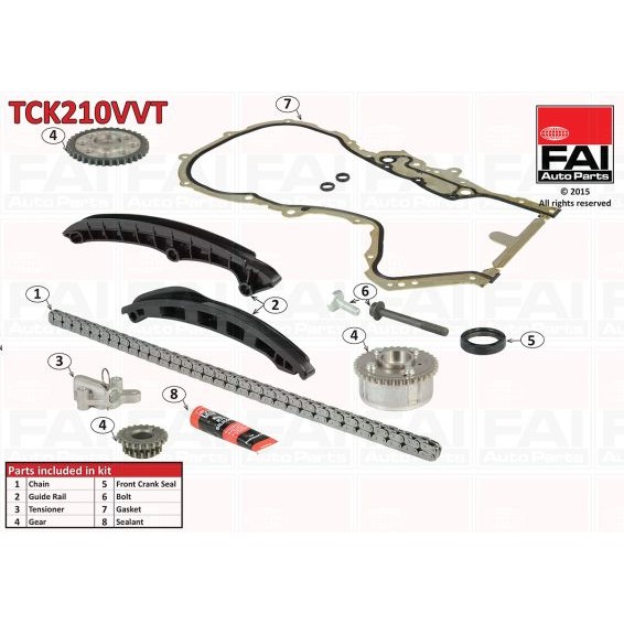 Слика на Комплет погонски ланец FAI AutoParts TCK210VVT