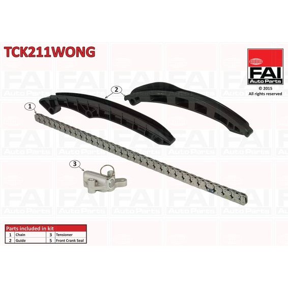 Слика на комплет погонски ланец FAI AutoParts TCK211WONG за VW Passat 7 Sedan (362) 1.4 TSI - 122 коњи бензин