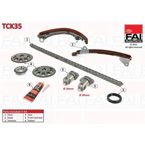 Слика на Комплет погонски ланец FAI AutoParts TCK35