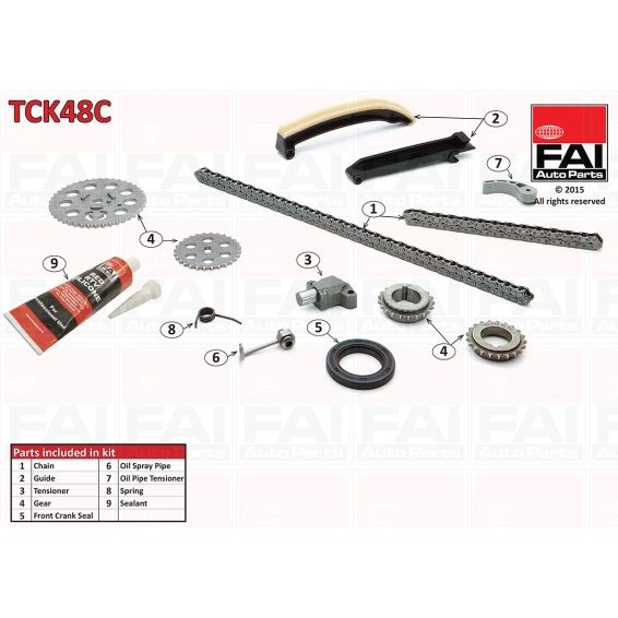 Слика на Комплет погонски ланец FAI AutoParts TCK48C