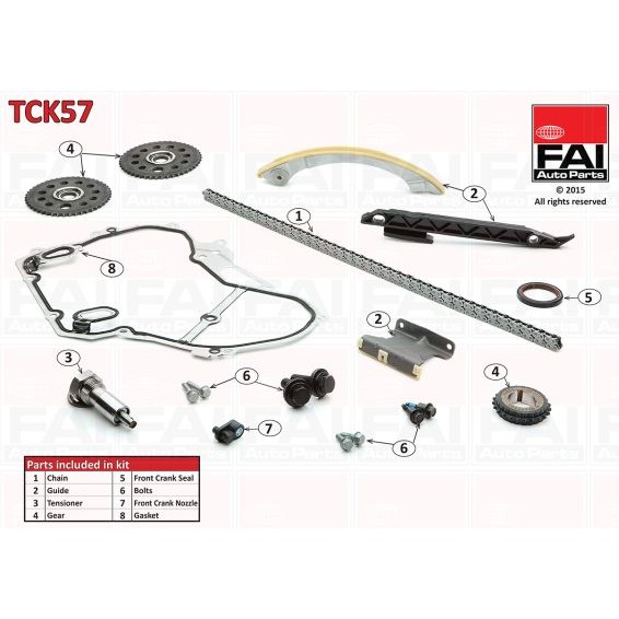 Слика на Комплет погонски ланец FAI AutoParts TCK57