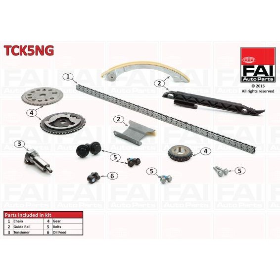 Слика на Комплет погонски ланец FAI AutoParts TCK5NG