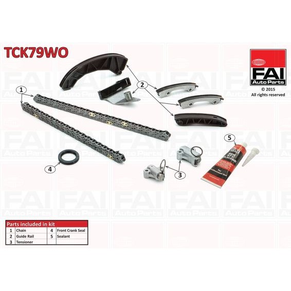 Слика на комплет погонски ланец FAI AutoParts TCK79WO за Hyundai Matrix (FC) 1.5 CRDi - 82 коњи дизел