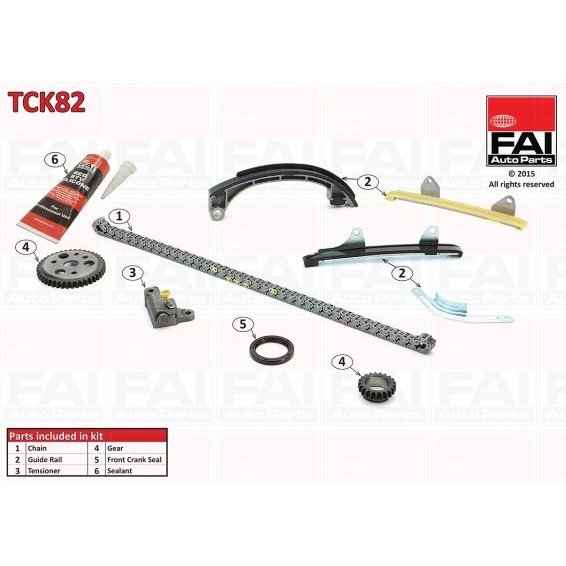 Слика на Комплет погонски ланец FAI AutoParts TCK82