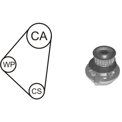 Слика на Комплет ребрест ремен + водна пумпа AIRTEX WPK-116701 за Opel Kadett E 1.8 - 114 коњи бензин