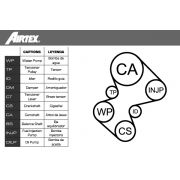 Слика 2 на Комплет ребрест ремен + водна пумпа AIRTEX WPK-136105