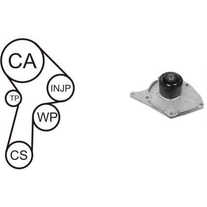 Слика на Комплет ребрест ремен + водна пумпа AIRTEX WPK-165701 за Renault Megane 2 Grandtour 1.5 dCi - 82 коњи дизел