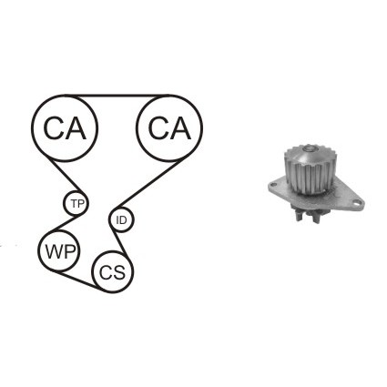 Слика на Комплет ребрест ремен + водна пумпа AIRTEX WPK-169201