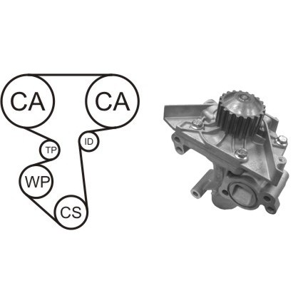 Слика на Комплет ребрест ремен + водна пумпа AIRTEX WPK-185701 за Citroen C8 EA,EB 2.0 - 136 коњи бензин