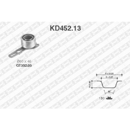 Слика на Комплет ребрест ремен SNR KD452.13