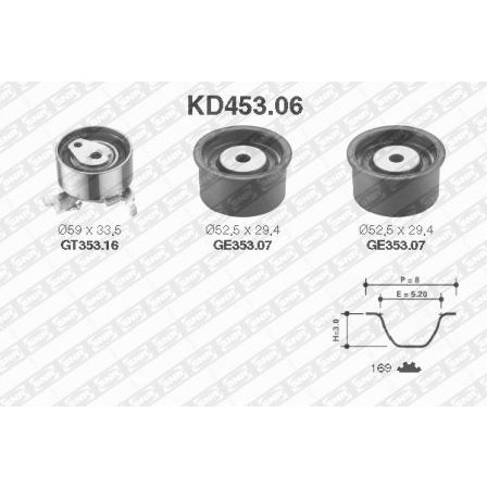 Слика на Комплет ребрест ремен SNR KD453.06 за Opel Calibra A 2.0 i 16V - 136 коњи бензин