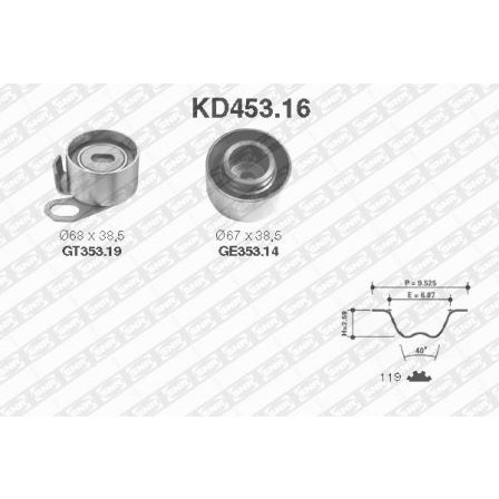 Слика на Комплет ребрест ремен SNR KD453.16